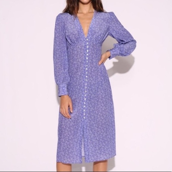 Réalisation Par Vivienne Dress Purple Haze Floral Silk Small - Picture 2 of 13